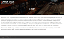Tablet Screenshot of claytoncreedproductions.com